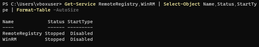 Remote Registry and WinRM verification